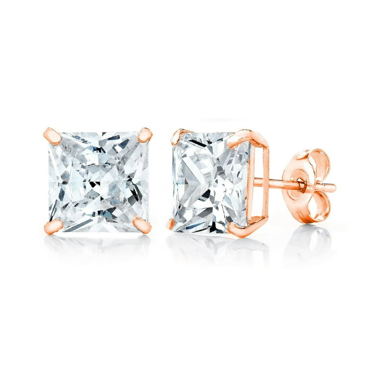 Swarovski princess deals cut stud earrings