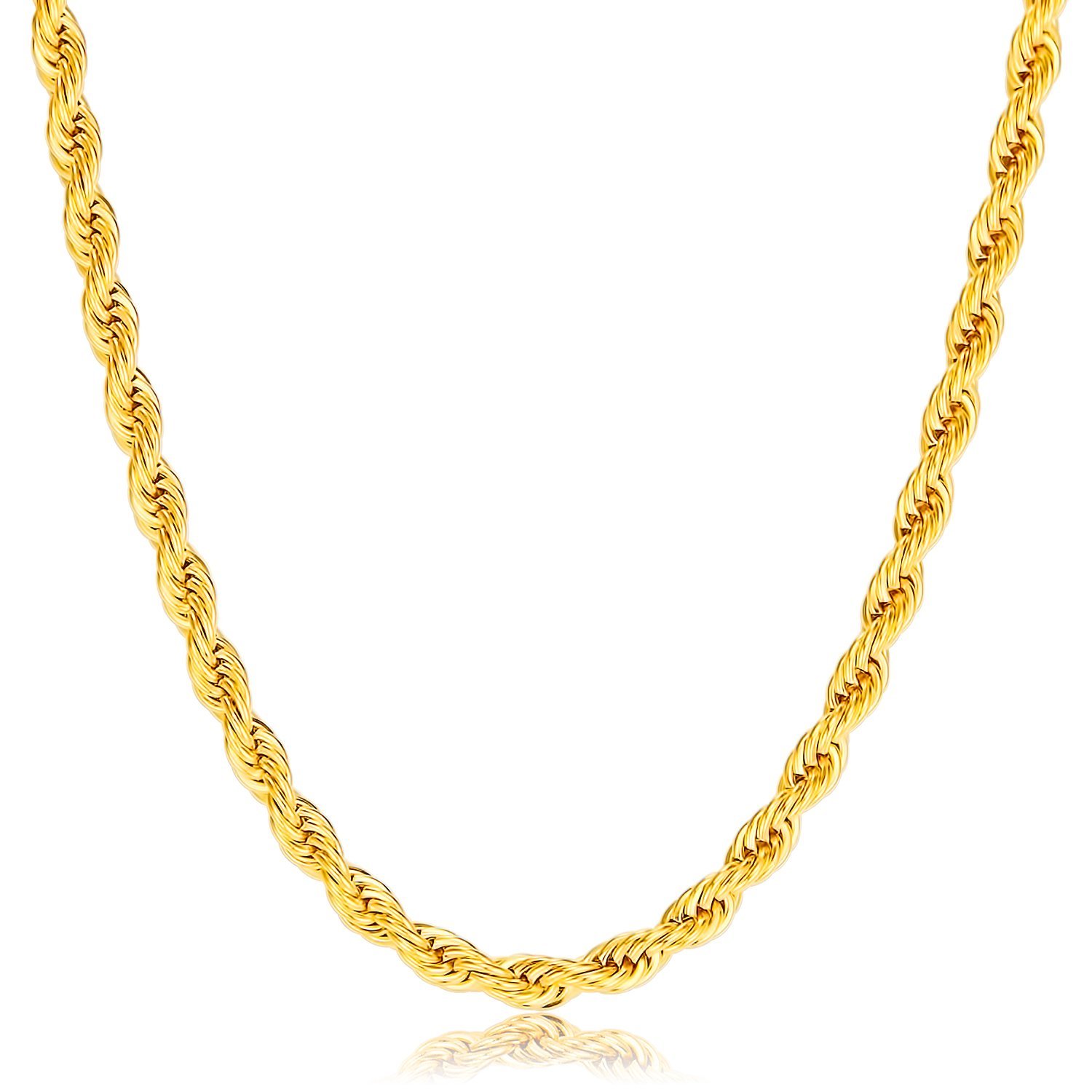 Jewelers 14K Solid Gold 4MM Rope Chain Necklace BOXED - image 1 of 3