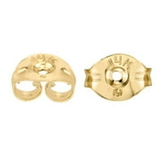 PORI JEWELERS Jewelers 14k Solid Gold Butterfly Backing Replacement - pack of 2 BOXED
