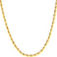 thumbnail image 1 of Jewelers 3MM Diamond-cut Rope Chain Necklace in 14K Solid Gold BOXED, 1 of 6