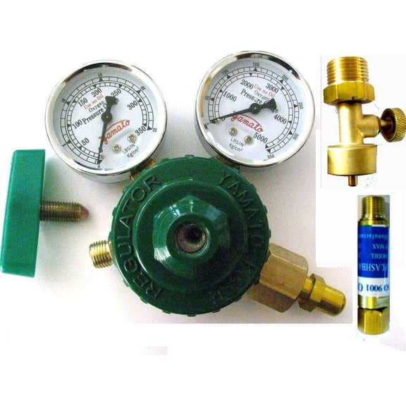 Jewelers Oxygen Regulator Canister VALVES & Flashback Arrestor- Smith Torch TYPE