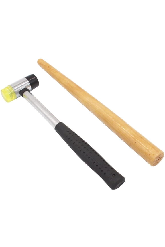 Jewelers Rubber Hammer Mallet with Wood Ring Mandrel Sizer Sizing Adjuster Ring Shaper Repair Tools Jewelry Making Kit