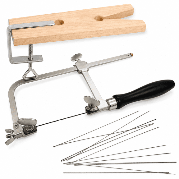 Jewelers Saw Frame Bench Pin & Saw Blades Jewelry Kit Sawframe Sawblades and Pin