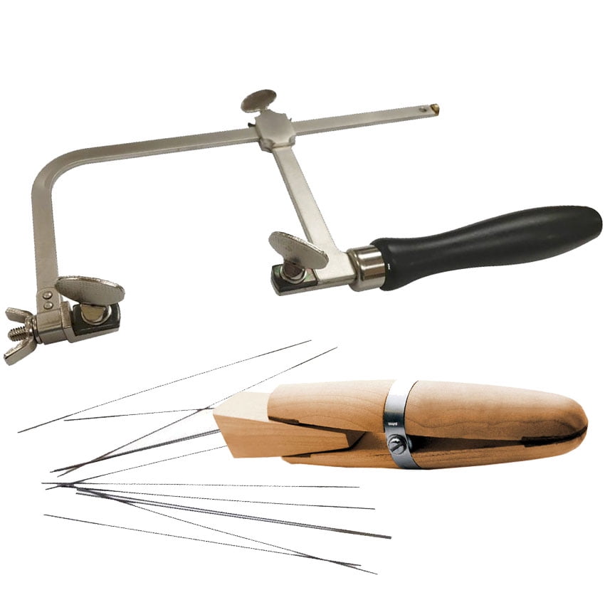 Jewelers Saw Frame & Ring Clamp and Dz Swiss Blades - Jewelry Making Tools Set