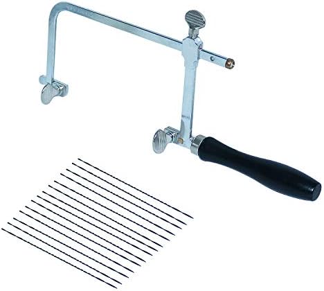 Jewlers Saw Frame Kit Complet Avec 12 Lames - Scie à Bijoux Mini Étau - Outil Précision Fabrication Bijoux