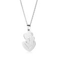 thumbnail image 1 of Jewelers Stainless Steel Mama Mother's Day Flower Heart Shaped Pendant Necklace Mom Gift, 1 of 1