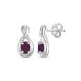 thumbnail image 1 of JewelersClub 0.50 CTW Ruby Stud Earrings – Sterling Silver (.925)| Hypoallergenic Studs for Women - Oval Cut Set with Push Backs, 1 of 3