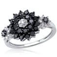 thumbnail image 1 of JewelersClub 0.925 Sterling Silver 1.00 Carat Black & White diamond Ring for Women | Diamonds for Everyday Womens Wear, 1 of 1