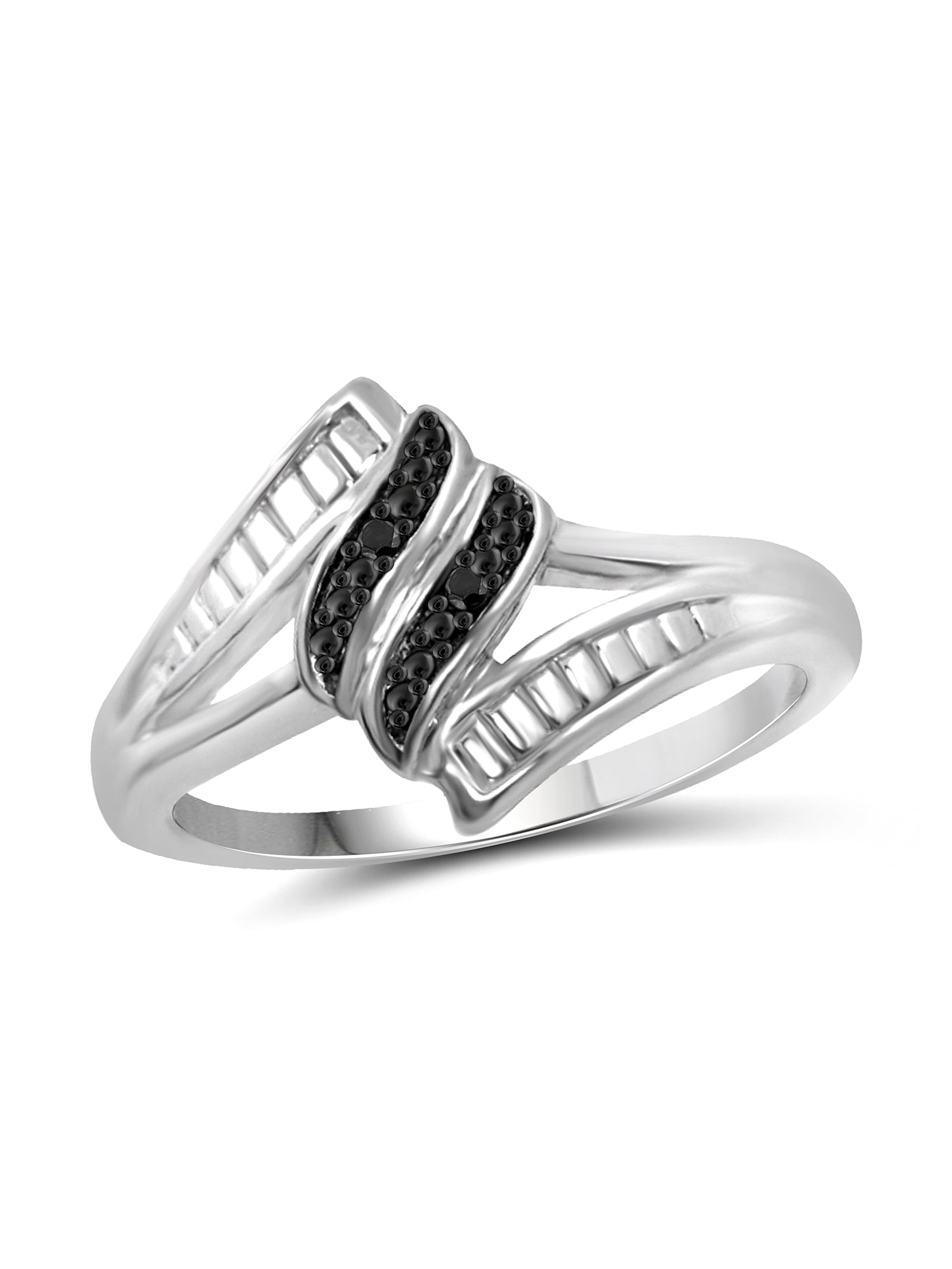 JewelersClub 0.925 Sterling Silver 1.00 Carat Black diamond Ring for Women | Diamonds for Everyday Womens Wear