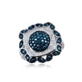 thumbnail image 1 of JewelersClub 0.925 Sterling Silver 1.00 Carat Blue and White diamond Ring for Women | Diamonds for Everyday Womens Wear, 1 of 3