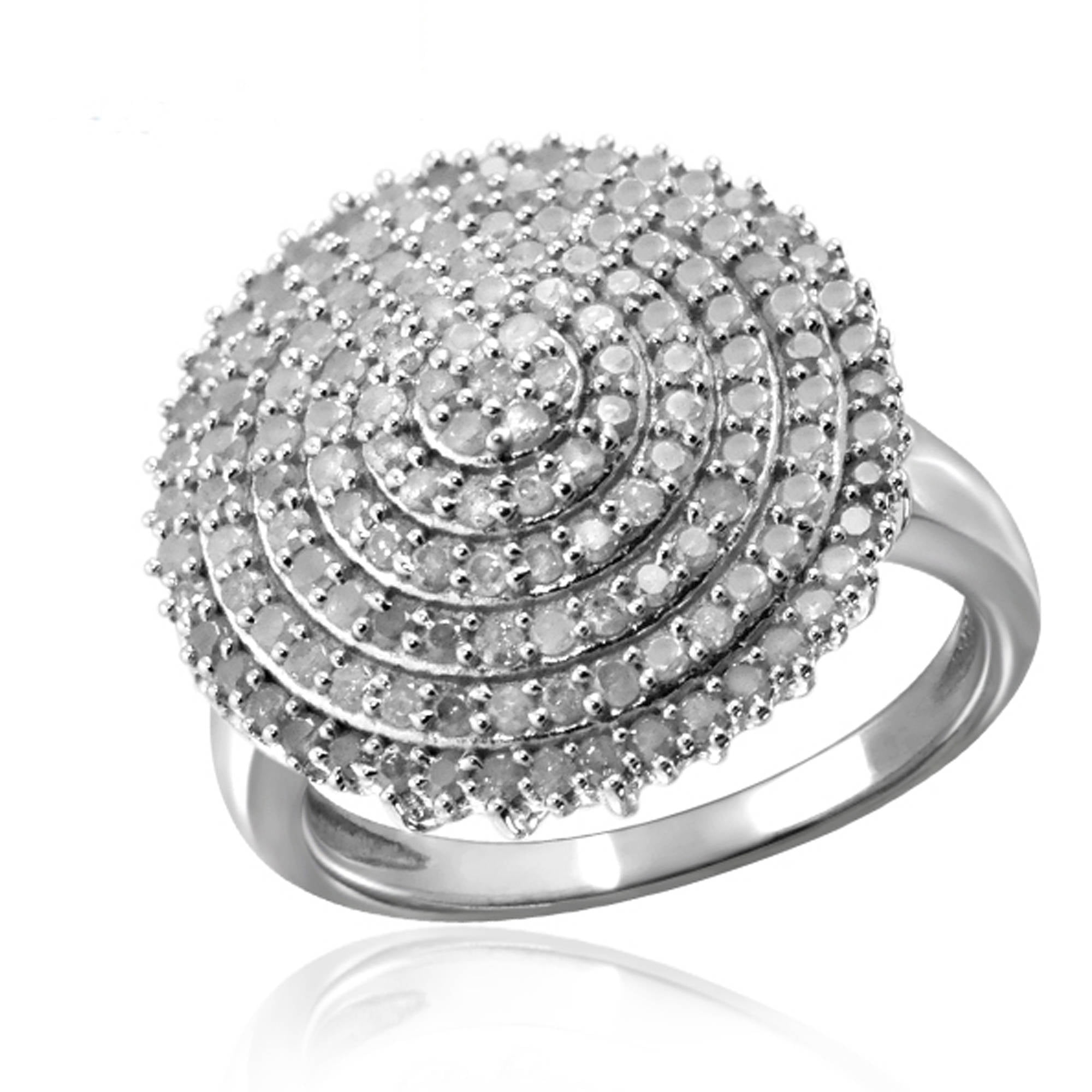 JewelersClub 0.925 Sterling Silver 1.00 Carat White diamond Ring for Women | Diamonds for Everyday Womens Wear