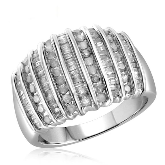 JewelersClub 0.925 Sterling Silver 1.00 Carat White diamond Ring for Women | Diamonds for Everyday Womens Wear