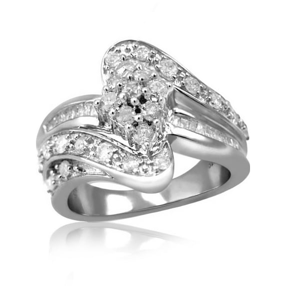 JewelersClub 0.925 Sterling Silver 1.00 Carat White diamond Ring for Women | Diamonds for Everyday Womens Wear