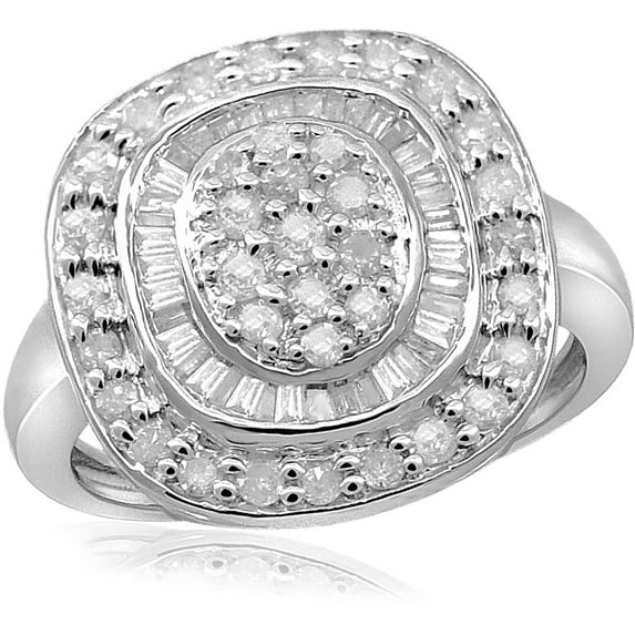 JewelersClub 0.925 Sterling Silver 1.00 Carat White diamond Ring for Women | Diamonds for Everyday Womens Wear