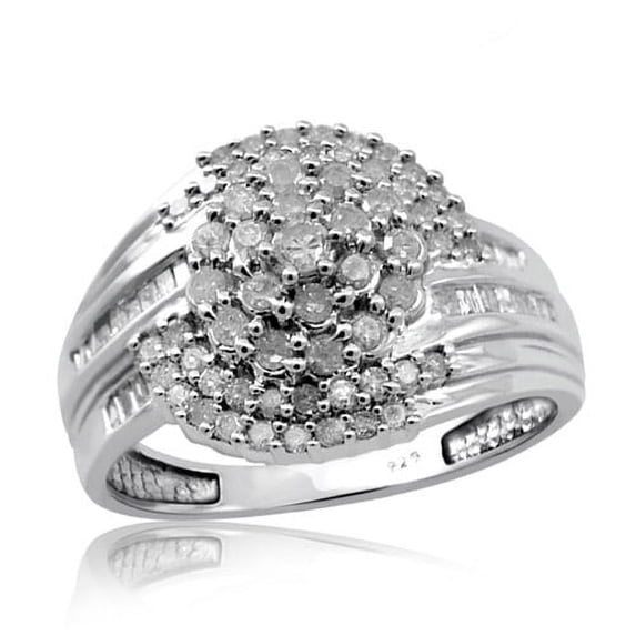 JewelersClub 0.925 Sterling Silver 1.00 Carat White diamond Ring for Women | Diamonds for Everyday Womens Wear