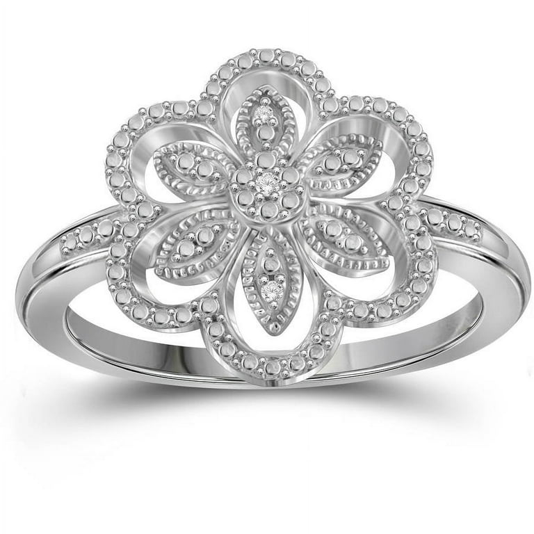 JewelersClub 0.925 Sterling Silver Accent White diamond