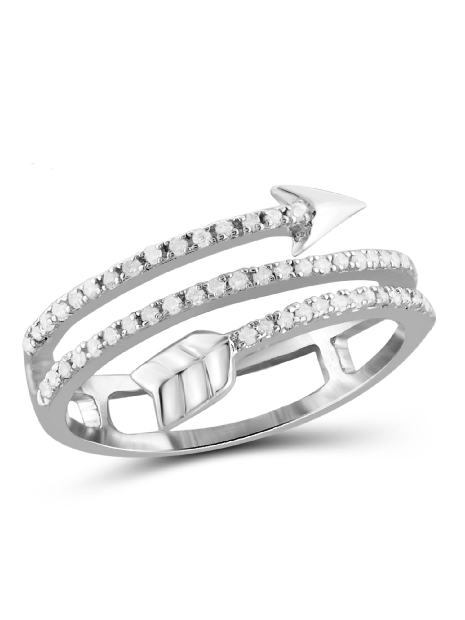 JewelersClub 0.925 Sterling Silver Accent White diamond Open Ring for Women | Diamonds for Everyday Womens Wear