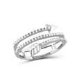 thumbnail image 1 of JewelersClub 0.925 Sterling Silver Accent White diamond Open Ring for Women | Diamonds for Everyday Womens Wear, 1 of 4