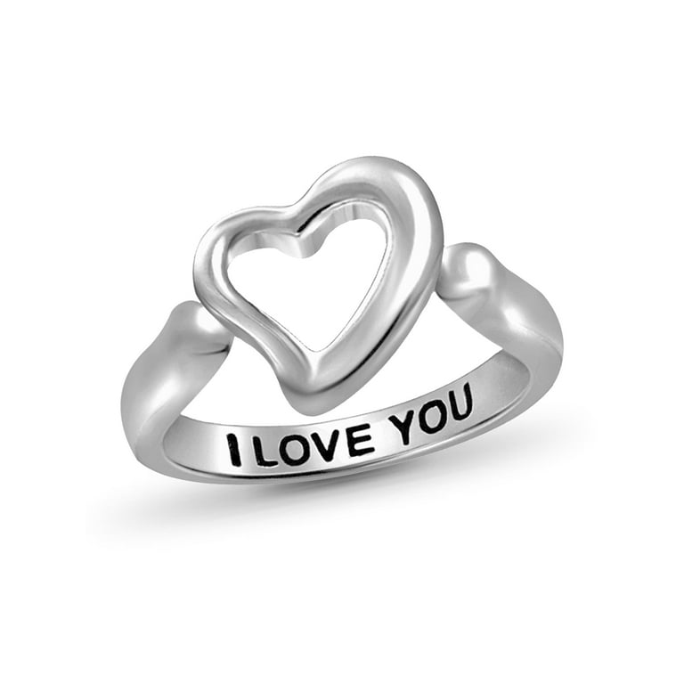 ☆nff☆ silver925 heart logo ring nff1 JewelersClub 0.925 Sterling Silver Heart Friendship Ring for