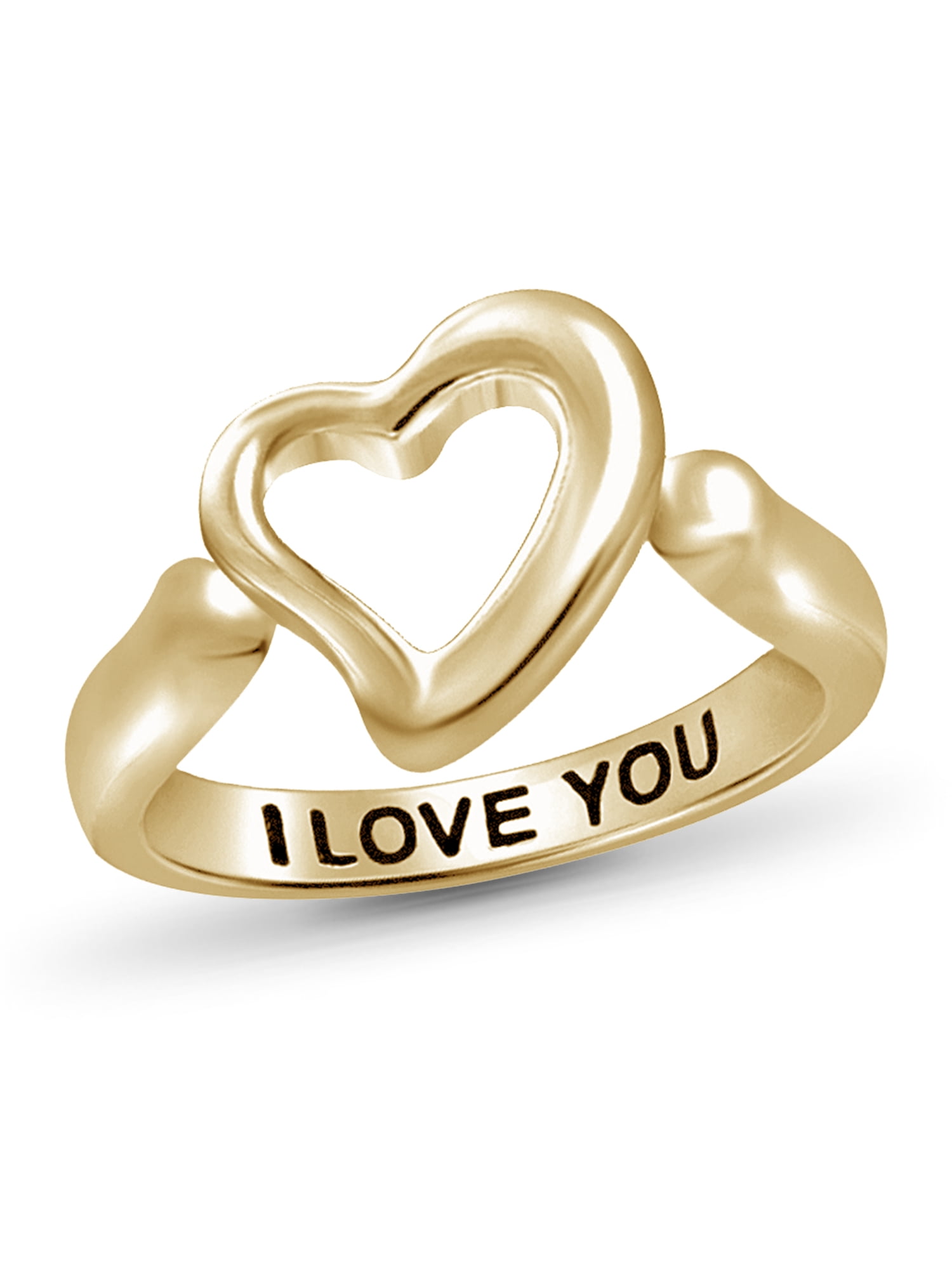 JewelersClub 0.925 Sterling Silver Heart Friendship Ring for Women | Personalized I Love You Heart Symbol Band