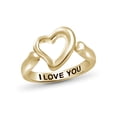 thumbnail image 1 of JewelersClub 0.925 Sterling Silver Heart Friendship Ring for Women | Personalized I Love You Heart Symbol Band, 1 of 5