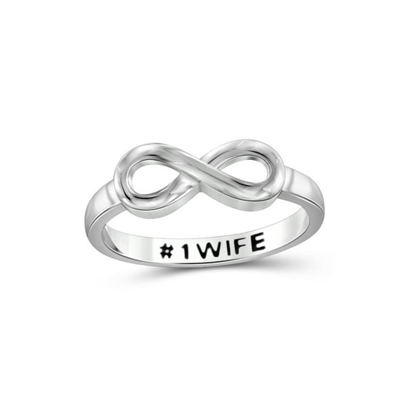 JewelersClub 0.925 Sterling Silver Infinity Friendship Ring for Women | Personalized 1 Wife Eternity Knot Symbol Band