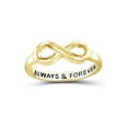 thumbnail image 1 of JewelersClub 0.925 Sterling Silver Infinity Friendship Ring for Women | Personalized Always & Forever Eternity Knot Symbol Band, 1 of 5