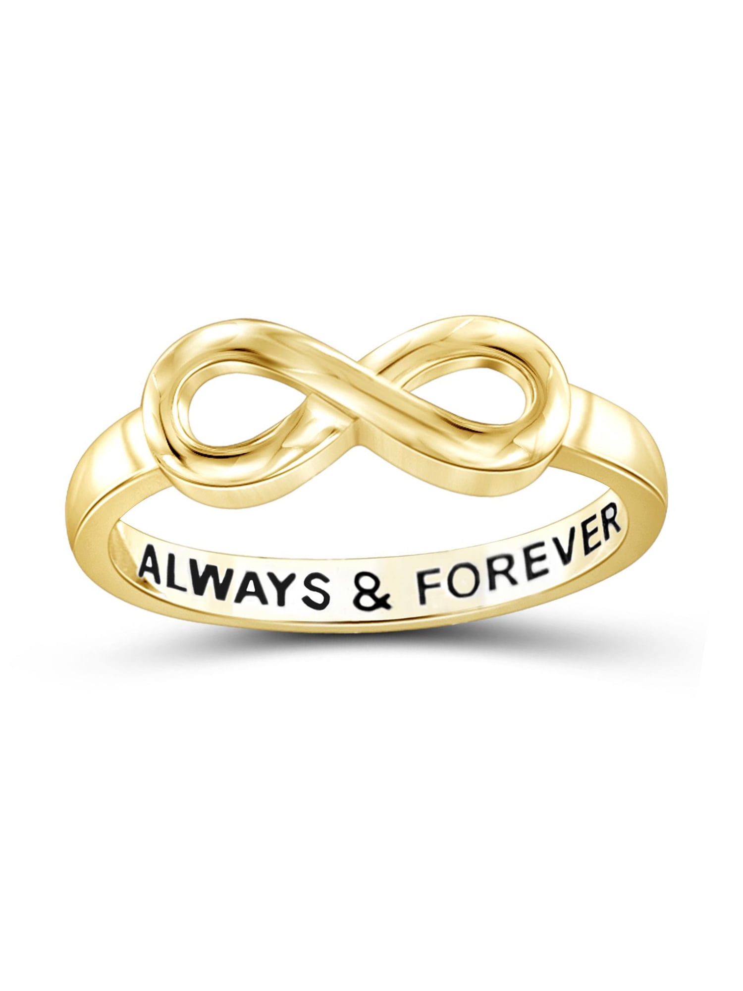 JewelersClub 0.925 Sterling Silver Infinity Friendship Ring for Women | Personalized Always & Forever Eternity Knot Symbol Band