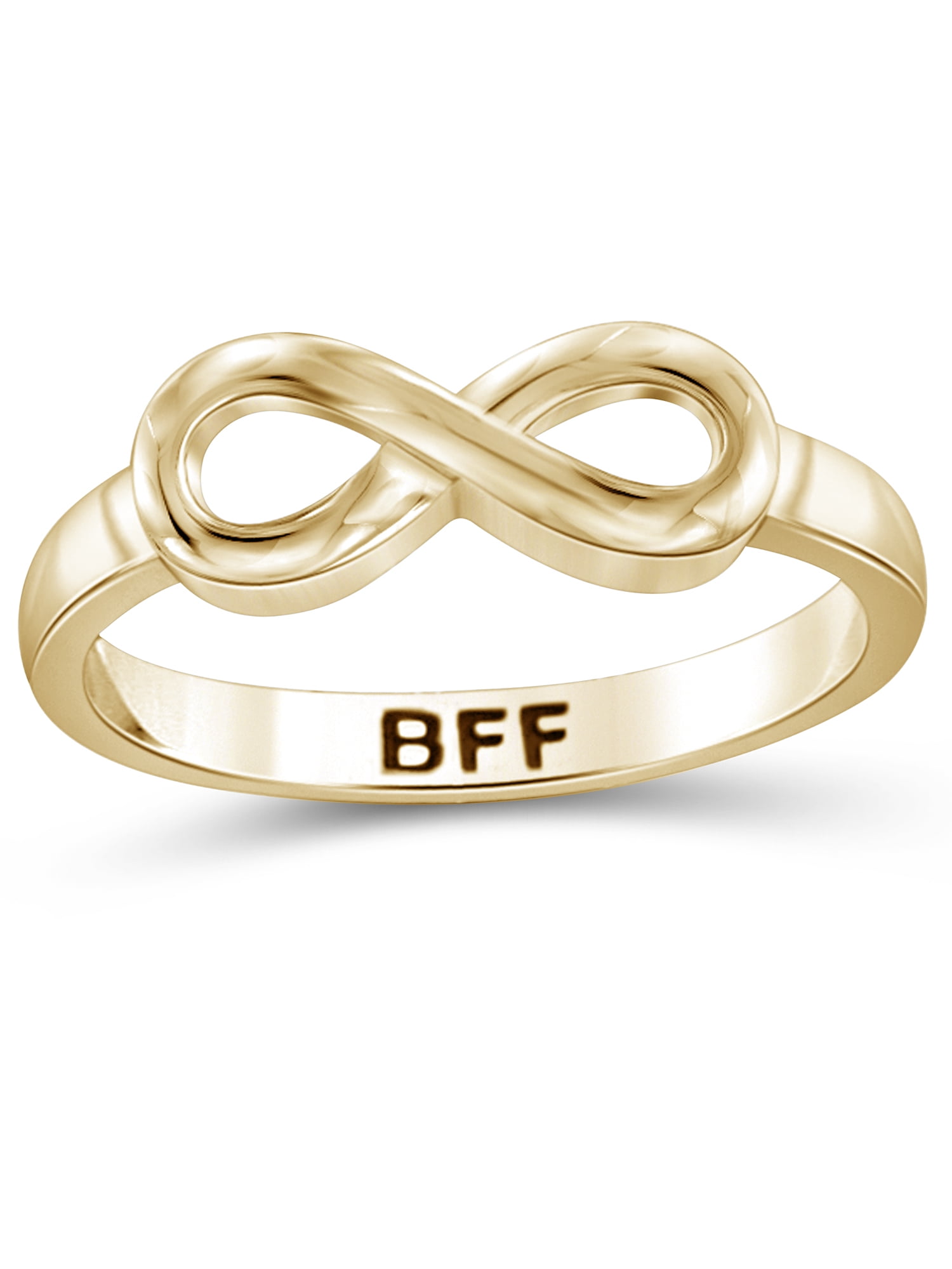JewelersClub 0.925 Sterling Silver Infinity Friendship Ring for Women | Personalized BFF Eternity Knot Symbol Band