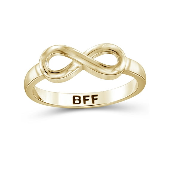JewelersClub 0.925 Sterling Silver Infinity Friendship Ring for Women | Personalized BFF Eternity Knot Symbol Band