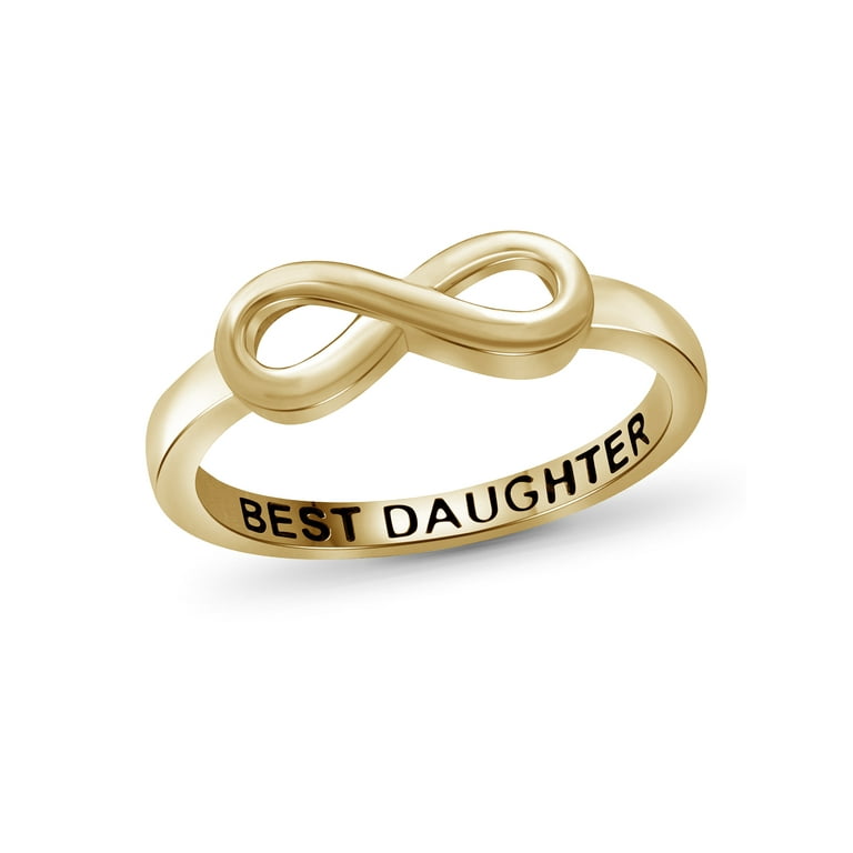 JewelersClub 0.925 Sterling Silver Infinity Friendship Ring for Women Personalized Best Daughter Eternity Knot Symbol Band Walmart