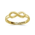 thumbnail image 1 of JewelersClub 0.925 Sterling Silver Infinity Friendship Ring for Women | Personalized Best Sister Eternity Knot Symbol Band, 1 of 6