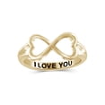 thumbnail image 1 of JewelersClub 0.925 Sterling Silver Infinity Friendship Ring for Women | Personalized I Love You Eternity Knot Symbol Band, 1 of 5