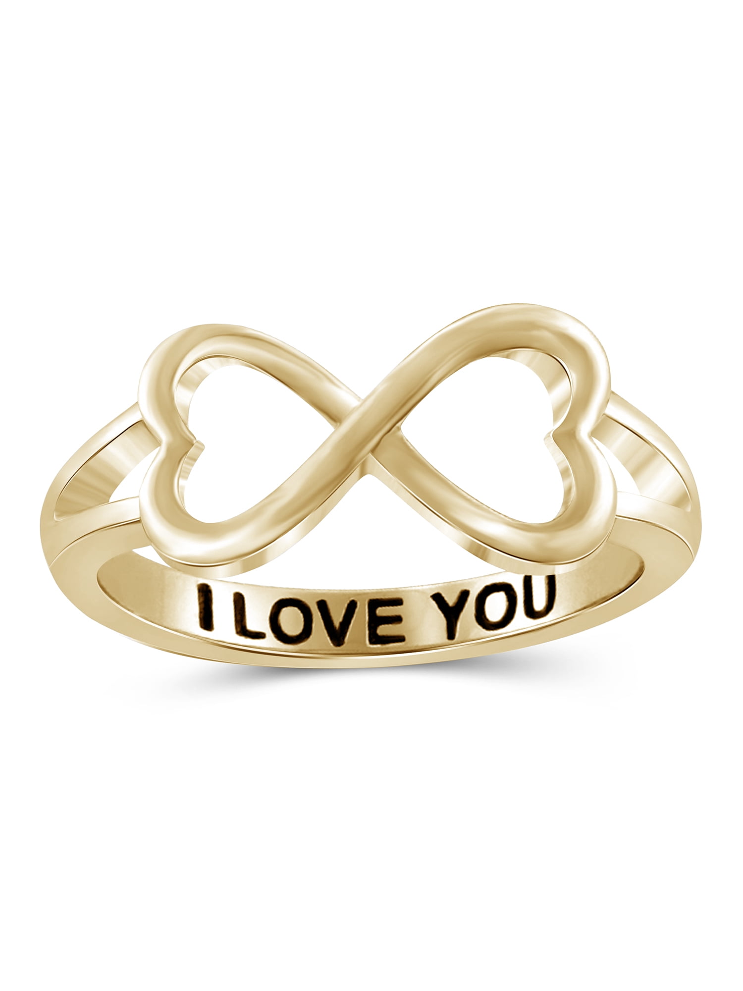 JewelersClub 0.925 Sterling Silver Infinity Friendship Ring for Women | Personalized I Love You Eternity Knot Symbol Band