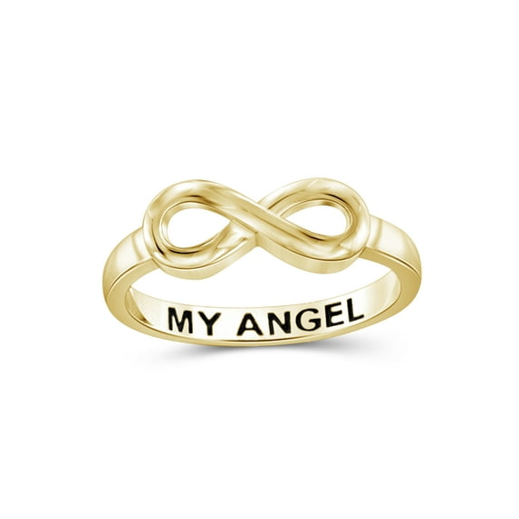 JewelersClub 0.925 Sterling Silver Infinity Friendship Ring for Women | Personalized My Angel Eternity Knot Symbol Band