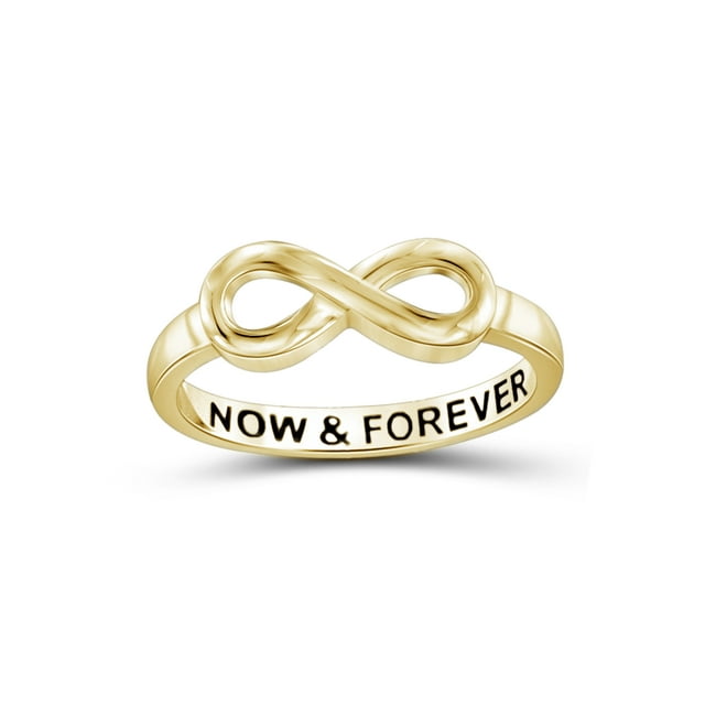 JewelersClub 0.925 Sterling Silver Infinity Friendship Ring for Women | Personalized Now & Forever Eternity Knot Symbol Band