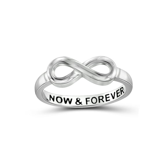 JewelersClub 0.925 Sterling Silver Infinity Friendship Ring for Women | Personalized Now & Forever Eternity Knot Symbol Band
