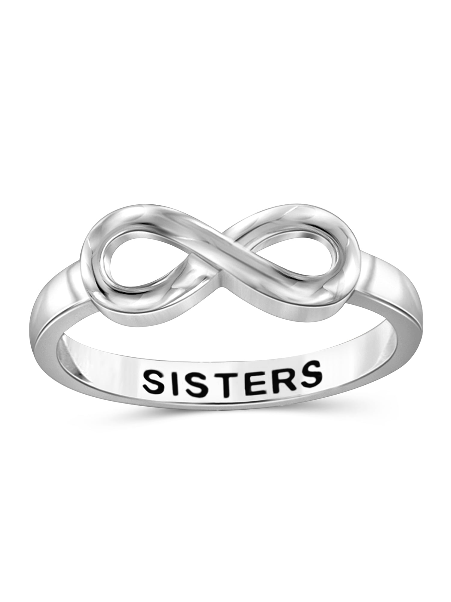 Sisters Infinity Ring in Sterling Silver Women s Size 8