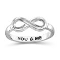 thumbnail image 1 of JewelersClub 0.925 Sterling Silver Infinity Friendship Ring for Women | Personalized You & Me Eternity Knot Symbol Band, 1 of 5