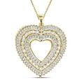 thumbnail image 1 of JewelersClub 1.00 Carat T.W. White Diamond 14K Gold Over Silver Heart Pendant, 1 of 6