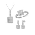 thumbnail image 1 of JewelersClub 1.00 Carat T.W. White Diamond Sterling Silver 3 Piece Jewelry Set, 1 of 10