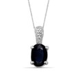 thumbnail image 1 of JewelersClub 1.07 Carat T.G.W. Sapphire Gemstone and Diamond Accent Pendant, 1 of 5