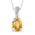 thumbnail image 1 of JewelersClub 1 1/10 Carat T.G.W. Citrine And White Diamond Accent Sterling Silver Pendant, 18", 1 of 4