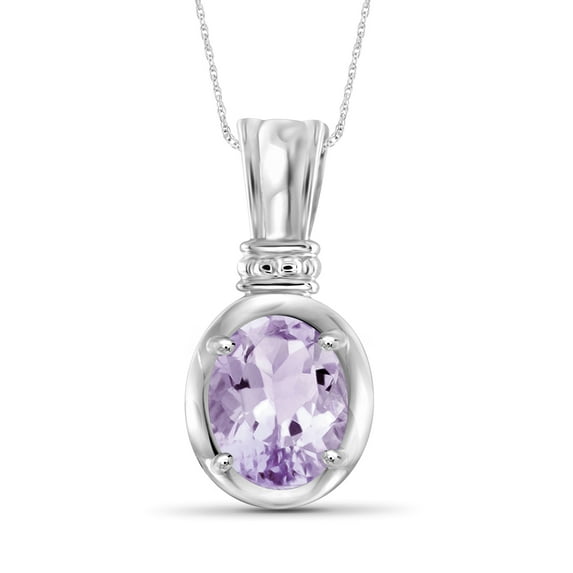 JewelersClub 1 1/2 Carat T.G.W. Pink Amethyst Sterling Silver Pendant, 18"