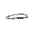 thumbnail image 1 of JewelersClub 1 1/2 Carat T.W. Blue Diamond Sterling Silver 2 Row Bracelet, 1 of 4