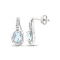 thumbnail image 1 of JewelersClub 1 1/5 Carat T.G.W. Sky Blue Topaz And White Diamond Accent Sterling Silver Earrings, 1 of 3