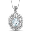 thumbnail image 1 of JewelersClub 1 1/7 Carat T.G.W. Aquamarine And White Diamond Accent Sterling Silver Pendant, 18", 1 of 4
