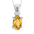 thumbnail image 1 of JewelersClub 1/2 Carat T.G.W. Citrine And White Diamond Accent Sterling Silver Pendant, 18", 1 of 4