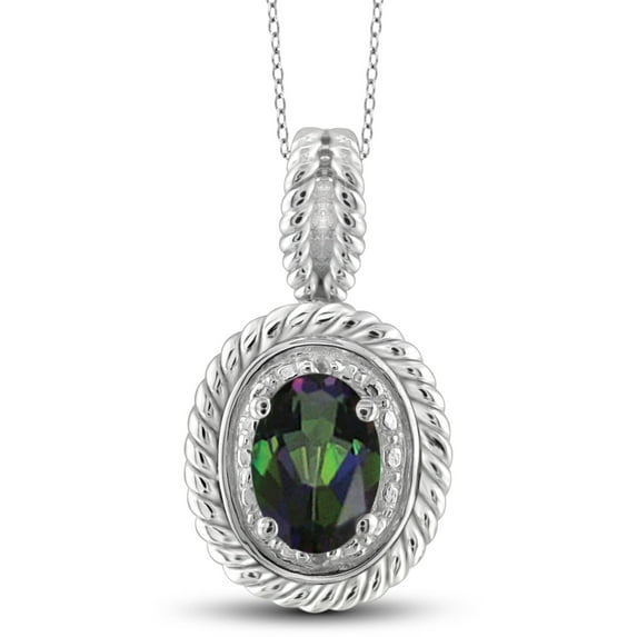 JewelersClub 1/2 Carat T.G.W. Mystic Topaz And White Diamond Accent Sterling Silver Pendant, 18"