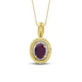 thumbnail image 1 of JewelersClub 1/2 Carat T.G.W. Ruby And Accent White Diamond 14K Gold Over Silver Women's Pendant, 18", 1 of 4
